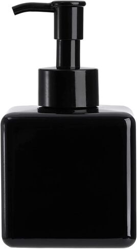 Okllen 12 Pack 8 Oz Empty Refillable Pump Bottles， Plastic Pump Bottles Square Liquid Soap Dispenser for Lotions, Shampoos, Body Wash, Creams, Black Color in Saudi Arabia