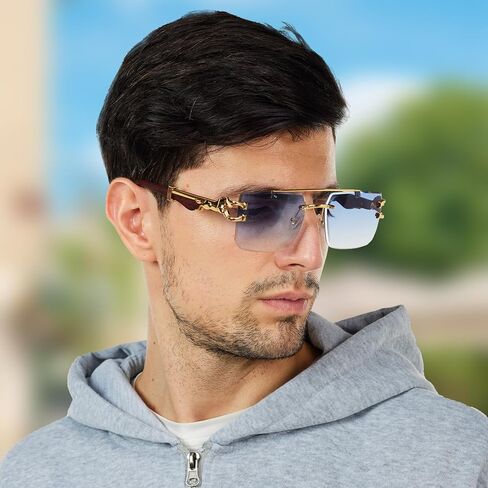 نظارات شمسية Yacdelo فاشن للنساء، نظارات شمسية مربعة عصرية للرجال UV400 in Kuwait