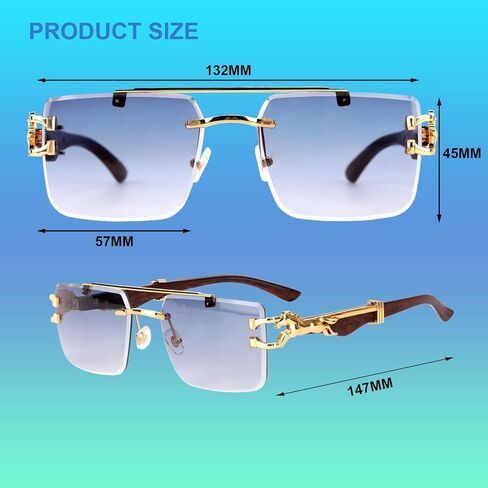 نظارات شمسية Yacdelo فاشن للنساء، نظارات شمسية مربعة عصرية للرجال UV400 in Kuwait