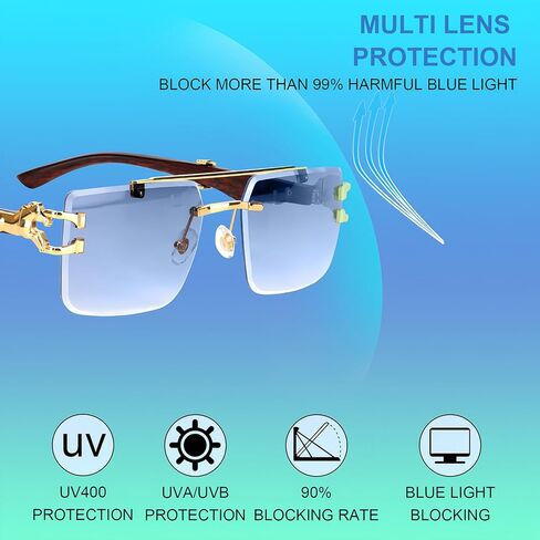 نظارات شمسية Yacdelo فاشن للنساء، نظارات شمسية مربعة عصرية للرجال UV400 in Kuwait