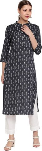 كورتا قطن رمادي للسيدات من Janasya Indian in Kuwait