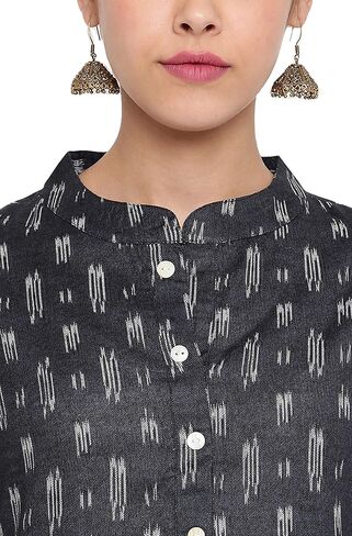 كورتا قطن رمادي للسيدات من Janasya Indian in Kuwait