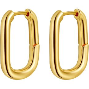 SUFOPE Gold/Silver Hoop Earrings for Women 14k Gold Plated Dainty Cute Hoop Dangle Chunky Earrings Lightweight Hypoallergenic Twist Rope Earrings Jewelry Gifts in Saudi Arabia