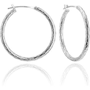 SWEETV 925 Sterling Silver Hoop Earrings for Women Huggie Earrings Hypoallergenic Earrings for Sensitive Ears in Saudi Arabia