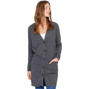 State Cashmere Women's Button Front Cardigan 100% Pure Cashmere V Neck Fashion Sweater Dress with Pockets