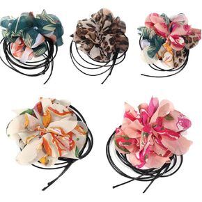 GOGNGTR Elegance Emulation Fabric Rose Flower Necklace for Women Bohemian Big Floral Choker Hand Made Lace Petal Jewelry Necklace