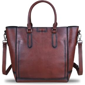 Genuine Leather Handbags for Women Vintage Handmade Tote Purse Cowhide Shoulder Bag Satchel Top-Handle Bags for Ladies in Kuwait