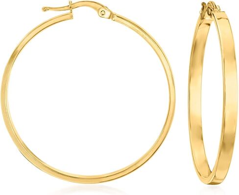 Ross-Simons Italian 14kt Yellow Gold Squared-Edge Hoop Earrings in Saudi Arabia