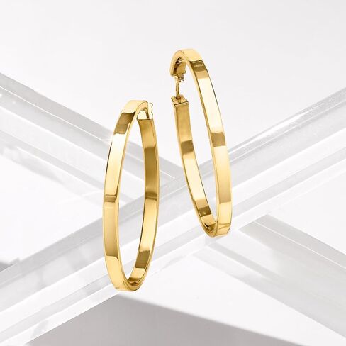 Ross-Simons Italian 14kt Yellow Gold Squared-Edge Hoop Earrings in Saudi Arabia