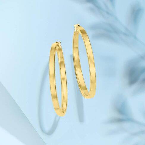 Ross-Simons Italian 14kt Yellow Gold Squared-Edge Hoop Earrings in Saudi Arabia