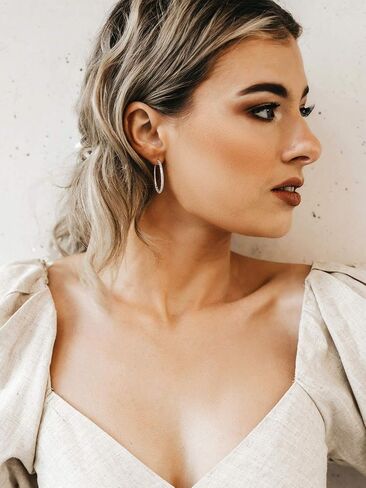 SWEETV 925 Sterling Silver Hoop Earrings for Women Huggie Earrings Hypoallergenic Earrings for Sensitive Ears in Saudi Arabia