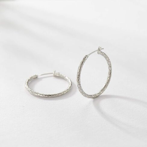 SWEETV 925 Sterling Silver Hoop Earrings for Women Huggie Earrings Hypoallergenic Earrings for Sensitive Ears in Saudi Arabia