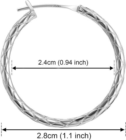 SWEETV 925 Sterling Silver Hoop Earrings for Women Huggie Earrings Hypoallergenic Earrings for Sensitive Ears in Saudi Arabia