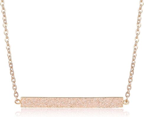 Minimalist Bar Necklace, Rose Gold Necklace, Bar Necklaces Women, Rose Gold Jewelry Women, Gold Bar Necklace Rose Gold Bar Necklace, Horizontal Bar Necklace in Kuwait