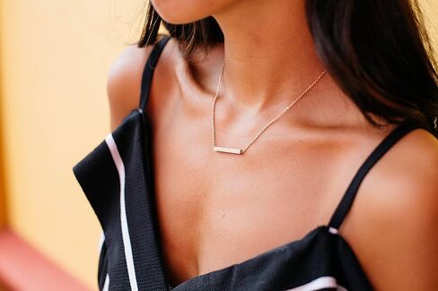 Minimalist Bar Necklace, Rose Gold Necklace, Bar Necklaces Women, Rose Gold Jewelry Women, Gold Bar Necklace Rose Gold Bar Necklace, Horizontal Bar Necklace in Kuwait