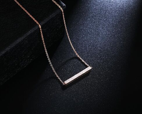 Minimalist Bar Necklace, Rose Gold Necklace, Bar Necklaces Women, Rose Gold Jewelry Women, Gold Bar Necklace Rose Gold Bar Necklace, Horizontal Bar Necklace in Kuwait