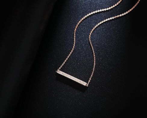 Minimalist Bar Necklace, Rose Gold Necklace, Bar Necklaces Women, Rose Gold Jewelry Women, Gold Bar Necklace Rose Gold Bar Necklace, Horizontal Bar Necklace in Kuwait