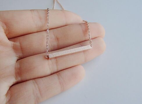 Minimalist Bar Necklace, Rose Gold Necklace, Bar Necklaces Women, Rose Gold Jewelry Women, Gold Bar Necklace Rose Gold Bar Necklace, Horizontal Bar Necklace in Kuwait