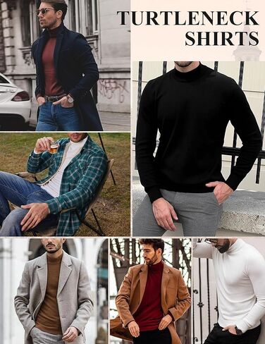 ZAFUL الرجال وهمية الياقة المدورة كم طويل تي شيرت سليم صالح الأساسية بلايز الحرارية خفيفة الوزن بلوفر مغزول سترة داخلية in Kuwait
