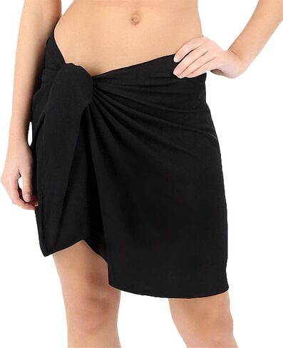 ChinFun Women's Soft Wrap Beach Swimwear Short/Knee Length/Long Cover Up Pareo Swimsuit Wrap Solid/Patterns in Kuwait