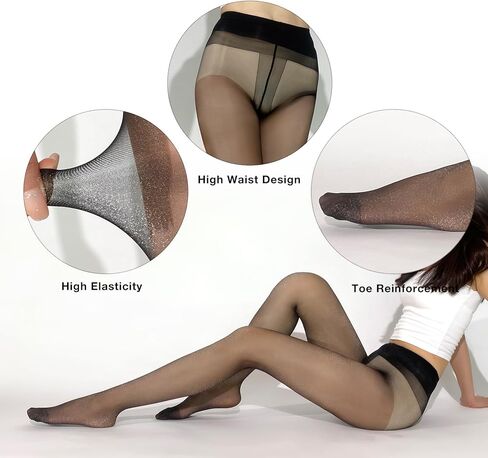 DECLARELOVE جوارب طويلة شفافة لامعة للنساء لوركس لامع بريق الجوارب النسائية مثير التألق لامعة جوارب طويلة جوارب in Kuwait