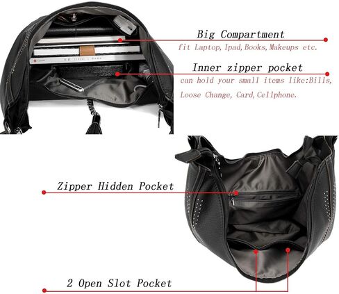 Hobo Bags for Women Large Handbags Designer Purses PU Leather Oversized Crossbody Shoulder Totes Stylish in Kuwait