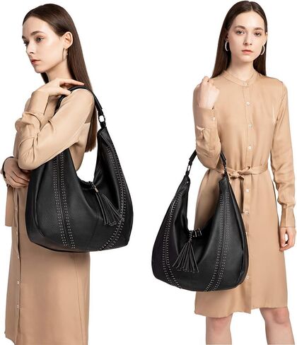 Hobo Bags for Women Large Handbags Designer Purses PU Leather Oversized Crossbody Shoulder Totes Stylish in Kuwait