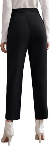 SweatyRocks Women's Vintage Plaid Casual Pocket Pants with Drawstring Elastic Waist in Saudi Arabia