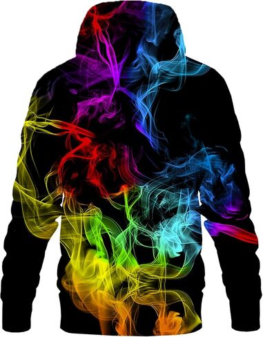 EOWJEED Unisex Novelty 3D Printed Hoodies Long Sleeve Sweatshirts for Men Women with Big Pockets in Kuwait