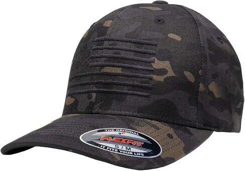 Eagle Six Gear Multicam American Flag Flexfit Hat for Men in Kuwait
