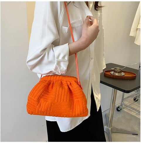 Women's Crossbody Bag Purse Soft Cloud Bag Fashion Dumpling One-shoulder Tote Bag Pleated Pouch Y2K Tote Bag in Kuwait