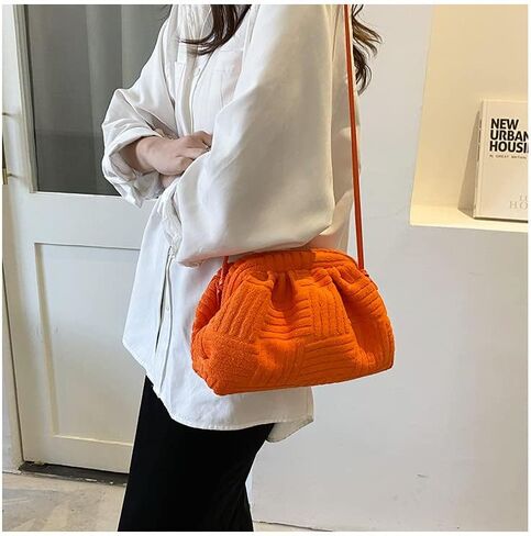 Women's Crossbody Bag Purse Soft Cloud Bag Fashion Dumpling One-shoulder Tote Bag Pleated Pouch Y2K Tote Bag in Kuwait