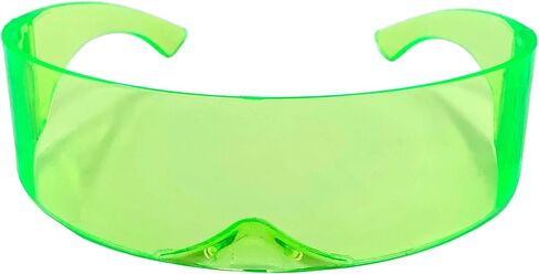 grinderPUNCH Futuristic Shield Sunglasses | Cyclops Cyberpunk Visor Glasses | 80s Alien Mono in Kuwait
