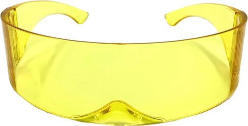 grinderPUNCH Futuristic Shield Sunglasses | Cyclops Cyberpunk Visor Glasses | 80s Alien Mono in Kuwait