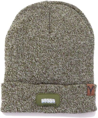 Hot Shot L10-670-GC Mens Bolt 100% Acrylic Knit, Super Stretch, 2-Ply Lighted Knit Beanie, OS, Green Camo in Saudi Arabia