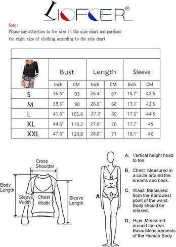 LIOFOER Women's 3/4 Sleeve T-shirt Round Neck Striped Tunic Tops Loose Casual Blouse in Kuwait