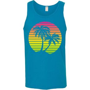 Palm Trees Sunset - Summer Vacation Tropical Beach Tank Top