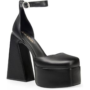 حذاء نسائي من ANN CREEK بكعب مكتنز ومقدمة مربعة وحزام للكاحل وكعب عالٍ in Kuwait