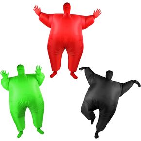 3 Pcs Halloween Adult Blow up Costumes Inflatable Full Body Bubble Suit for Men Women