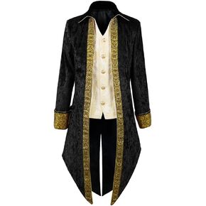 Apocrypha Mens Medieval Steampunk Tailcoat Victorian Vintage Jacket Frock Coat