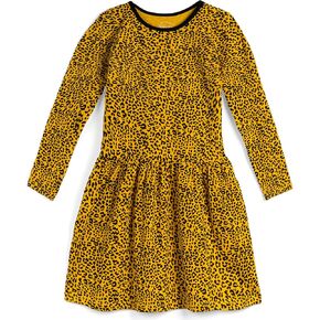 Mightly Girls' Long Sleeve Tiered Dress with Pockets | 95% Organic Cotton, Kids Colorful Dress, School, Parties & Play in Kuwait