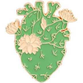 روفارس الصبار المينا القلب طية الصدر دبوس التشريحي القلب بروش دبوس الملحقات لحقائب الظهر شارات القبعات حقائب للنساء الفتيات الأطفال هدية in Kuwait