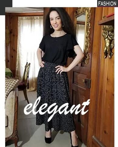 WIHOLL Womens Tshirts Loose Fit Crew Neck Ruffle Sleeve Summer Casual Tops in Saudi Arabia