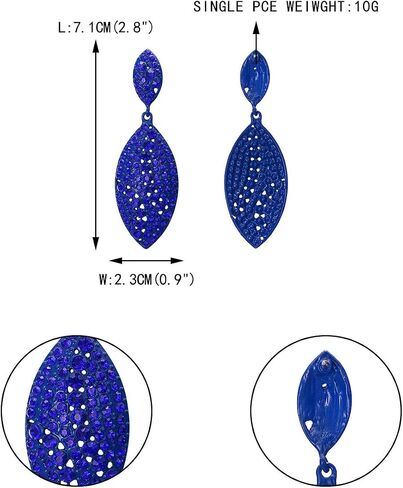 EVER FAITH Women's Bridal Wedding Jewelry Crystal 2 Leaf Art Deco Drop Dangle Pierced Earrings in Saudi Arabia