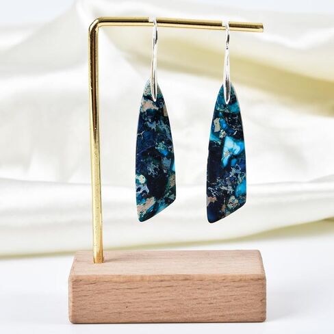YGLINE Beaded Drop Earrings Jasper Earrings for Women Bohemia Statement Hoop Dangle Earrings in Kuwait