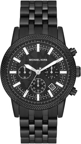 Michael Kors Hutton Men's Watch, Stainless Steel Chronograph Watch for Men with Steel or Leather Band in Saudi Arabia