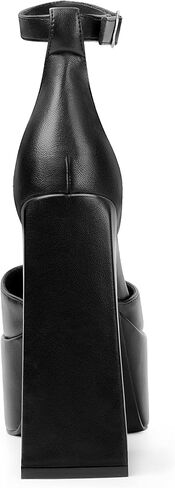 حذاء نسائي من ANN CREEK بكعب مكتنز ومقدمة مربعة وحزام للكاحل وكعب عالٍ in Kuwait