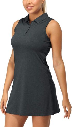 icyzone Tennis Polo Dress for Women, Golf Running Workout Athletic Tank Dresses in Saudi Arabia