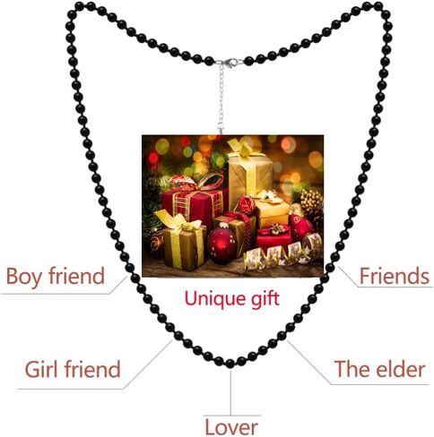 المغرب قلادة طويلة الشونجيت الأسود الجولة مطرز الأحجار الكريمة الطبيعية الرجال القلائد + 5 لتقوم بها بنفسك الخرز الشونجيت in Kuwait