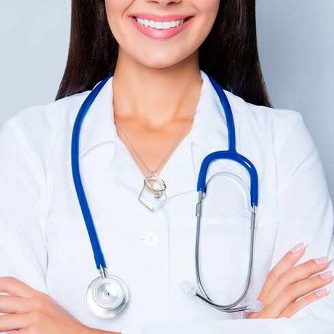 حامل خواتم للخطوبة والزفاف، حامل خاتم من الستانلس ستيل للنساء والرجال من فريفك، حامل خاتم الزواج، عقد هدية للنساء والرجال - للام والزوجة والممرضة والطبيب in Kuwait